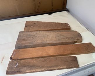 4 Slabs of Raw Mesquite Wood