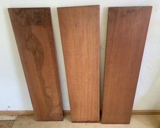 3 Mahogany Wood Boards - 10.5"W x 41"L x 1"D