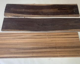 Exotic Zebra Wood and Brazilian Ebony or Rosewood