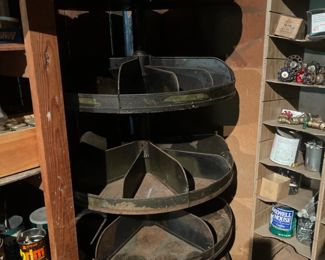 Vintage Industrial Steel Rotary Parts Bin - Rotabin