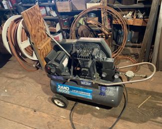 Rand 4000 Portable Air Compressor with Hose Reel