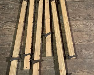 Vintage Metal & Wood Graduated Bar Clamps