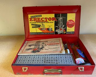 Vintage Erector Set in Original Box w/ Instruction Manual - Set 2