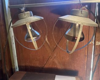 Vintage Industrial Galvanized Steel Light Pendants