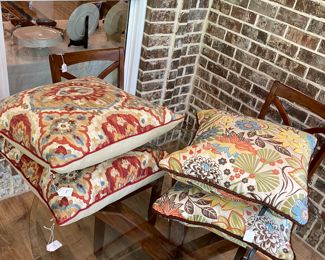 Down Filled Throw Pillows w/Removable Covers