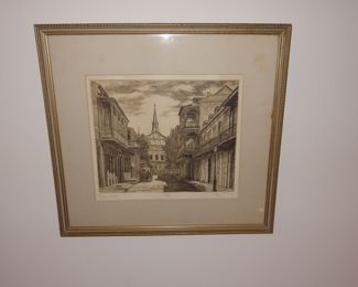 Antique engraving of New Orleans