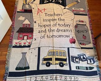 Teachers Inspire the Hopes of Today new Manual Woodworkers & Weavers cotton throw blanket