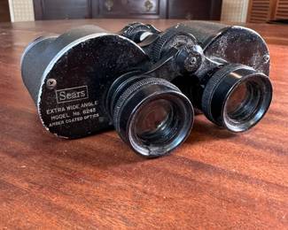 Sears extra wide binoculars model 6243, some wear 7x35mm