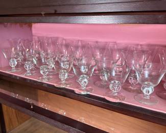 Astrid five-lobe stem by Swedish stemware set