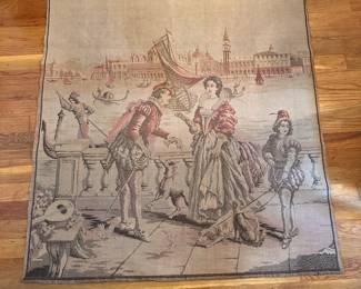 Tapestry of Venetian scene, made in Italy 40" x 36"