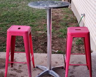 Metal Bar Table & Chairs (One More Set Available)