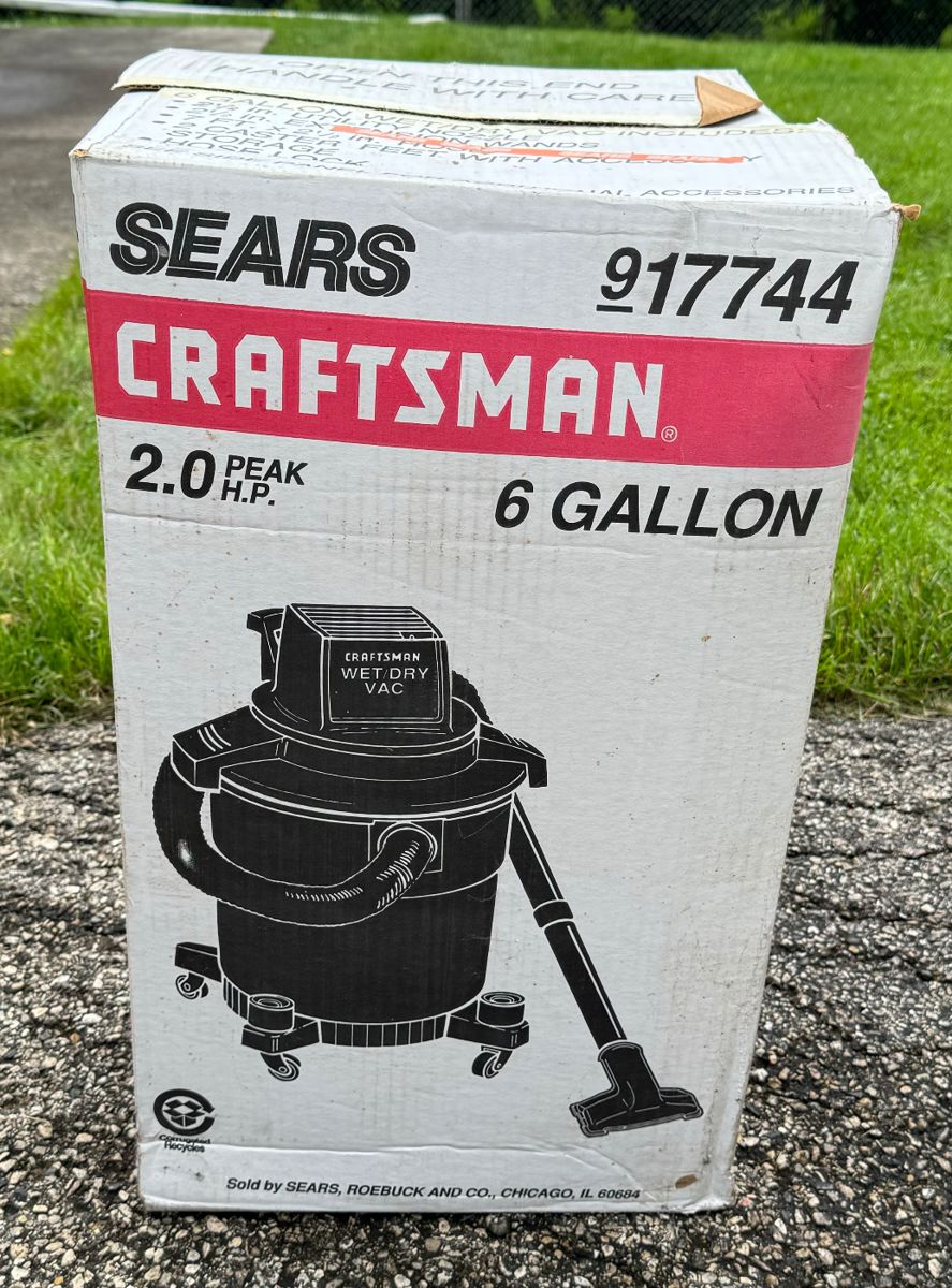 Sears Craftsman Wet/Dry Vac 6 Gallon 2.0 Peak H.P.