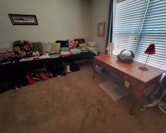 Oak Desk with Queen Anne Legs