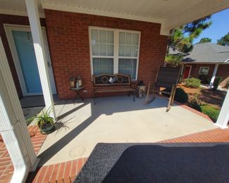 Metal and wood Park Bench and Outdoor Accessories 