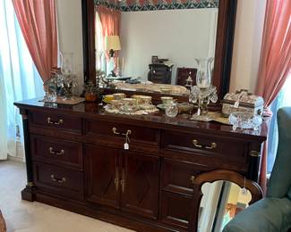 Stanley dresser and matching mirror with decor