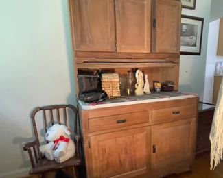 antique hoosier cabinet