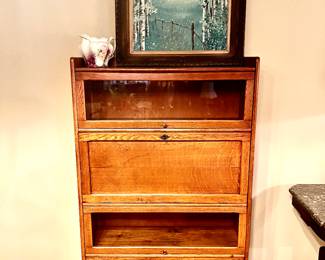 Antique Barrister Bookcase & Desk (2nd row door opens to a desk) $650 