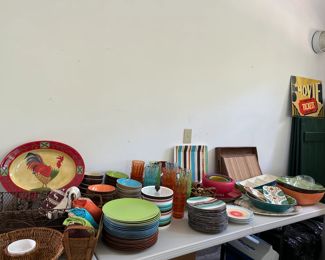 Kitchen wares, dish sets, bone in-laid flatware