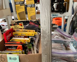 Boxes of assorted sand paper 