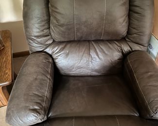 Leather massage recliner