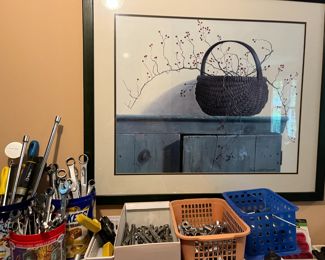 Wall art and hand tools 