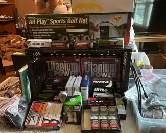 New golf balls and accessories 