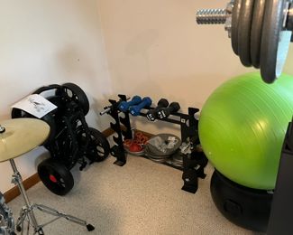 Barbell rack and barbells