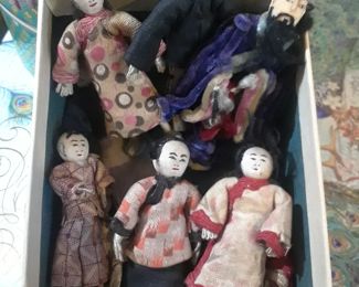 Collection of tiny Chinese dolls