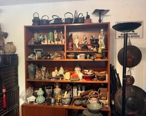 A display of only a few of the hundreds of decorative items
