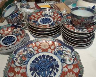 Imari dinnerware from Japan.