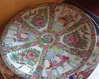 Rose Medallion charger and Imari charger