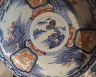 18" Imari shallow bowl.