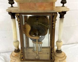 BACKVIEW EARLY MARBLE CLOCK