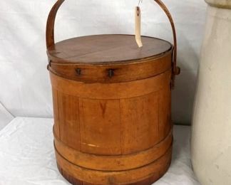 WOODEN BUCKET W/ LID