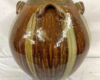 4 HANDLE KIM ELLINGTON POTTERY FLOOR JAR