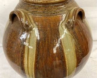4 HANDLE KIM ELLINGTON POTTERY FLOOR JAR
