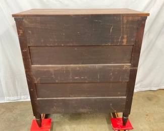BACK VIEW CURLY MAPLE CHEST 