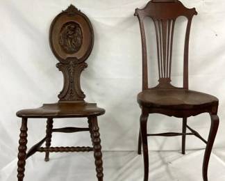 EARLY CARVED PARLOR CHAIRS
