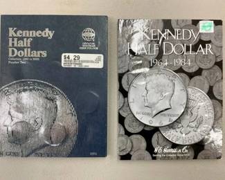 2 PARTIAL BOOKS KENNEDY HALVES
