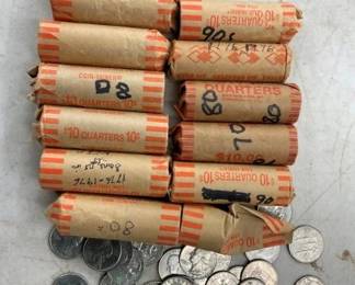 13 ROLLS 70'S-90'S QUARTERS