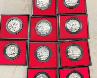 10 VARIOUS AMERICAN 1ST MEDALS