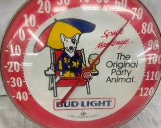 CLOSE UP W/BUD LIGHT DOG