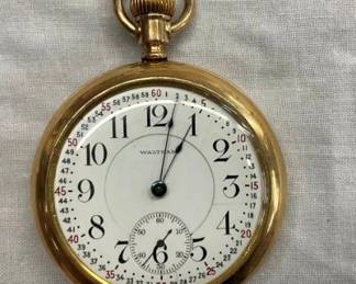WALTHAM GOLD CASE POCKET WATCH