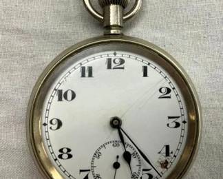 STERLING CASE HUNTER POCKET WATCH