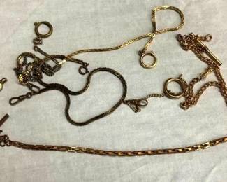 GOLD WATCH CHAINS AND OTHERS