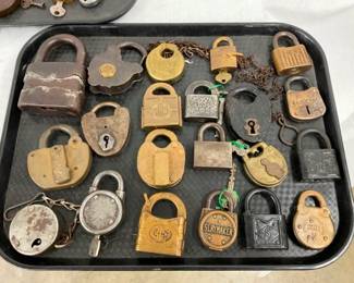 EARLY COLLECTION BRASS & METAL LOCKS