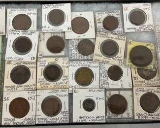 VARIOUS FRENCH AND CANADIAN COINS