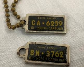 1961 DMV TAGS