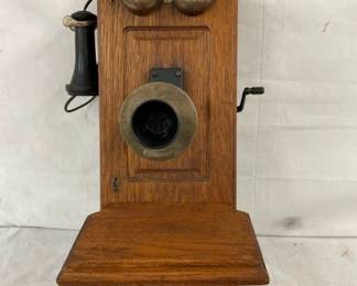 WESTERN ELE. OAK WALL TELEPHONE