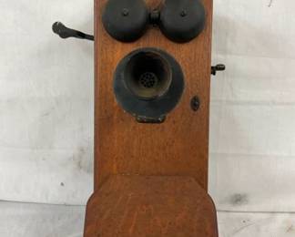 KELLOGGS OAK WALL TELEPHONE